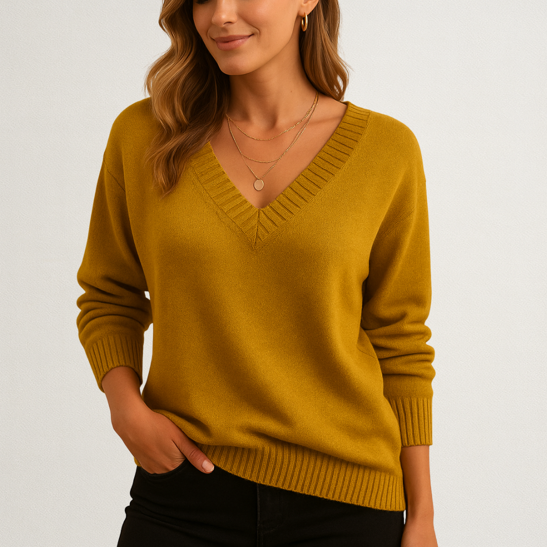 Norvavi | Stylowy damski sweter z dekoltem w serek