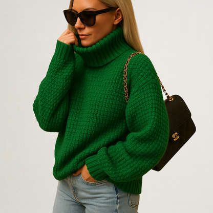 Norvavi | Damski ciepły sweter z golfem