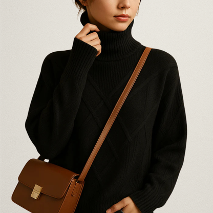 Norvavi | Damski sweter z wysokim kołnierzem