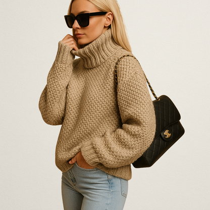 Norvavi | Damski ciepły sweter z golfem