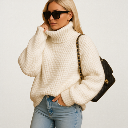 Norvavi | Damski ciepły sweter z golfem