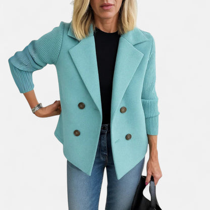Elegant women's winter coat featuring a classic cut and comfortable fit, displayed on a hanger against a neutral background. 6