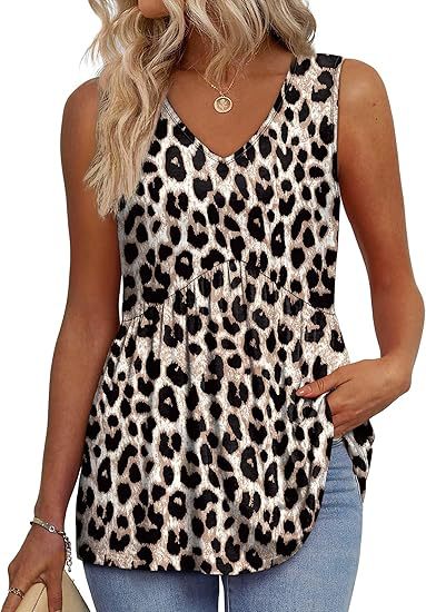 Sleeveless women's top featuring a V-neck design, showcasing a fitted silhouette and a clean, elegant appearance. 11