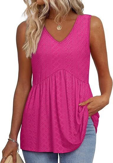 Sleeveless women's top featuring a V-neck design, showcasing a fitted silhouette and a clean, elegant appearance. 4