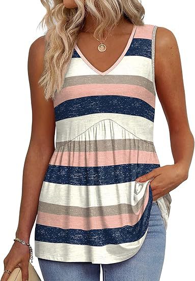 Sleeveless women's top featuring a V-neck design, showcasing a fitted silhouette and a clean, elegant appearance. 7