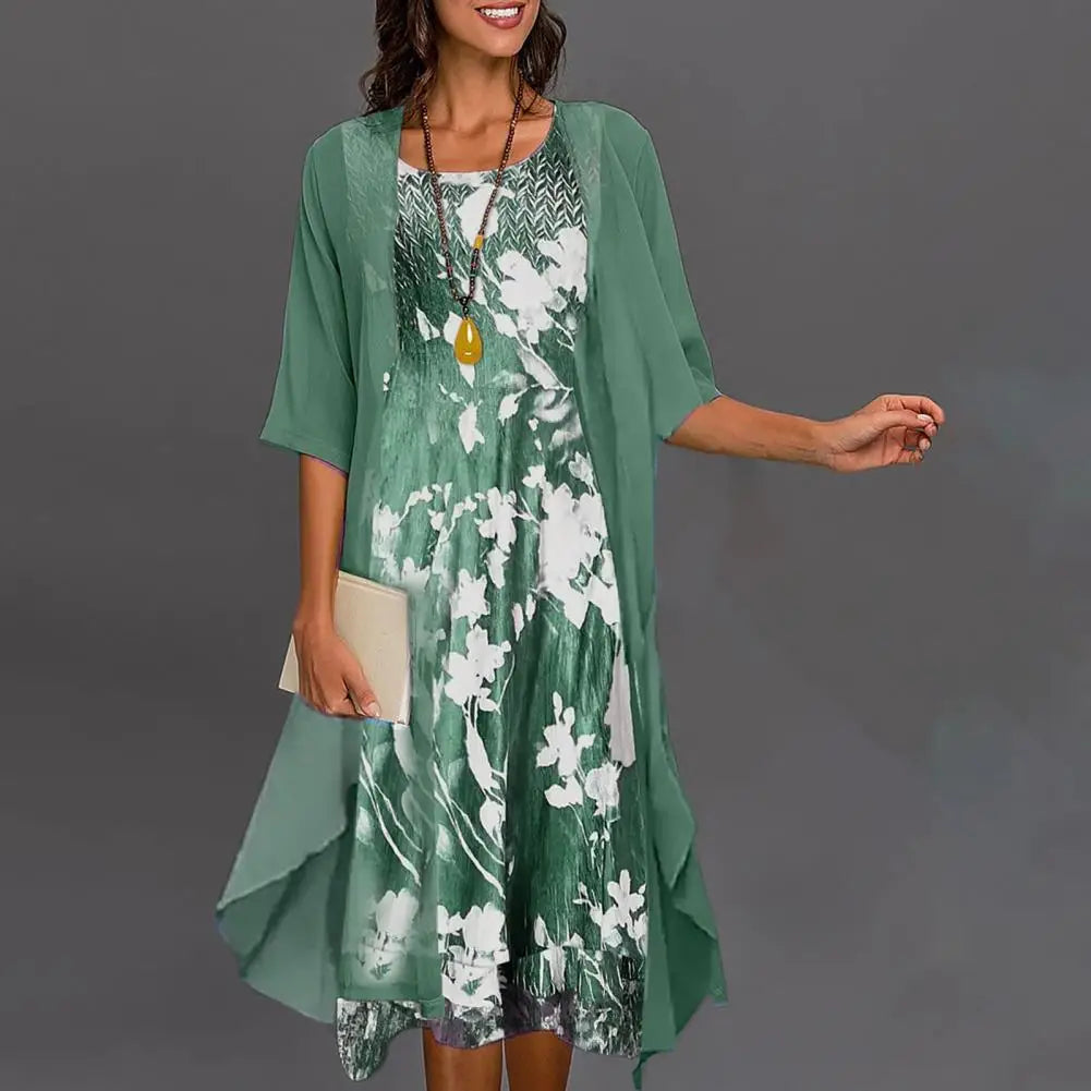 A long-sleeved evening dress displayed on a mannequin, featuring a fitted bodice and flowing skirt, showcasing its elegant design and comfortable fit. 8