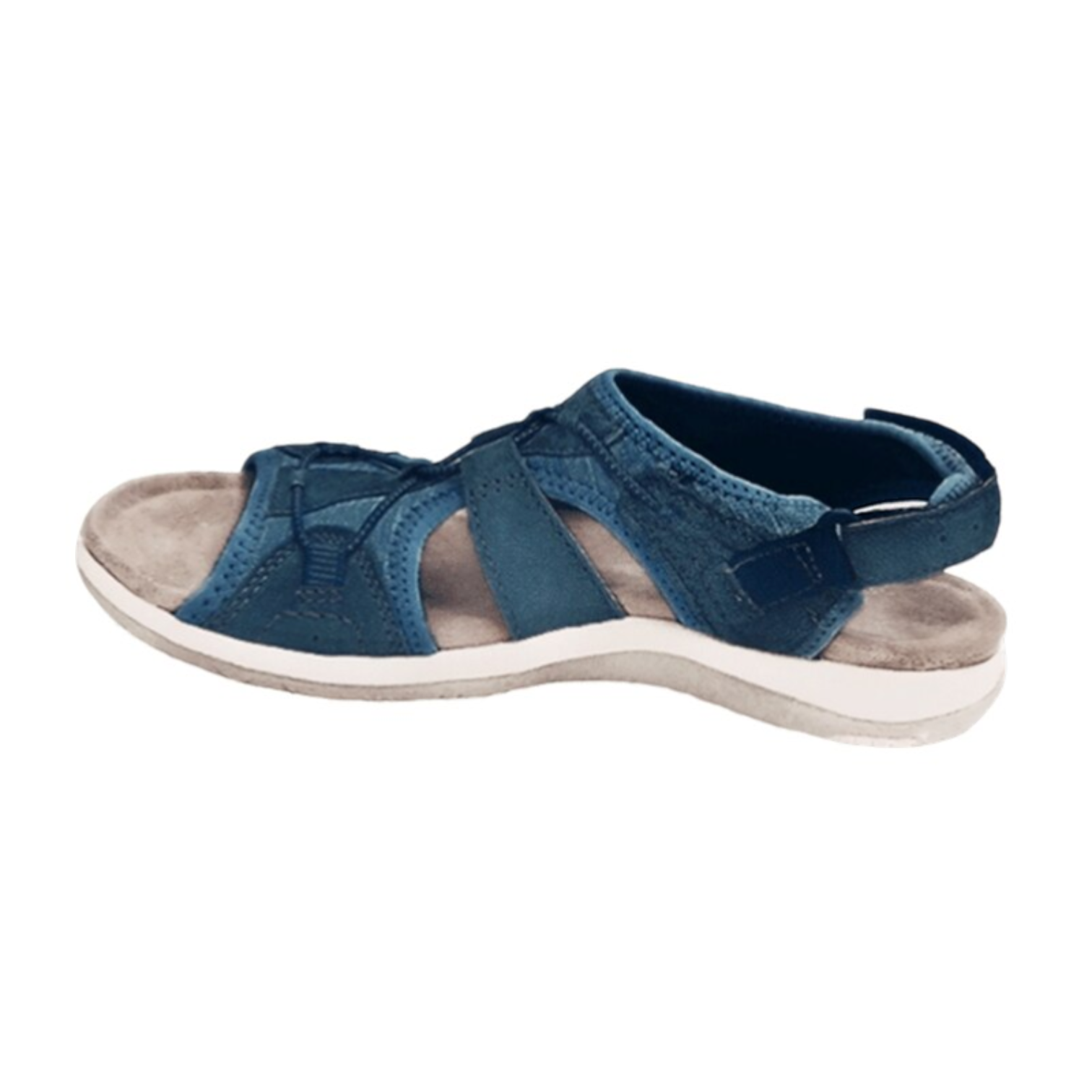 Orthopedic women's sandals with an open design, featuring adjustable straps and a cushioned footbed for comfort. 10