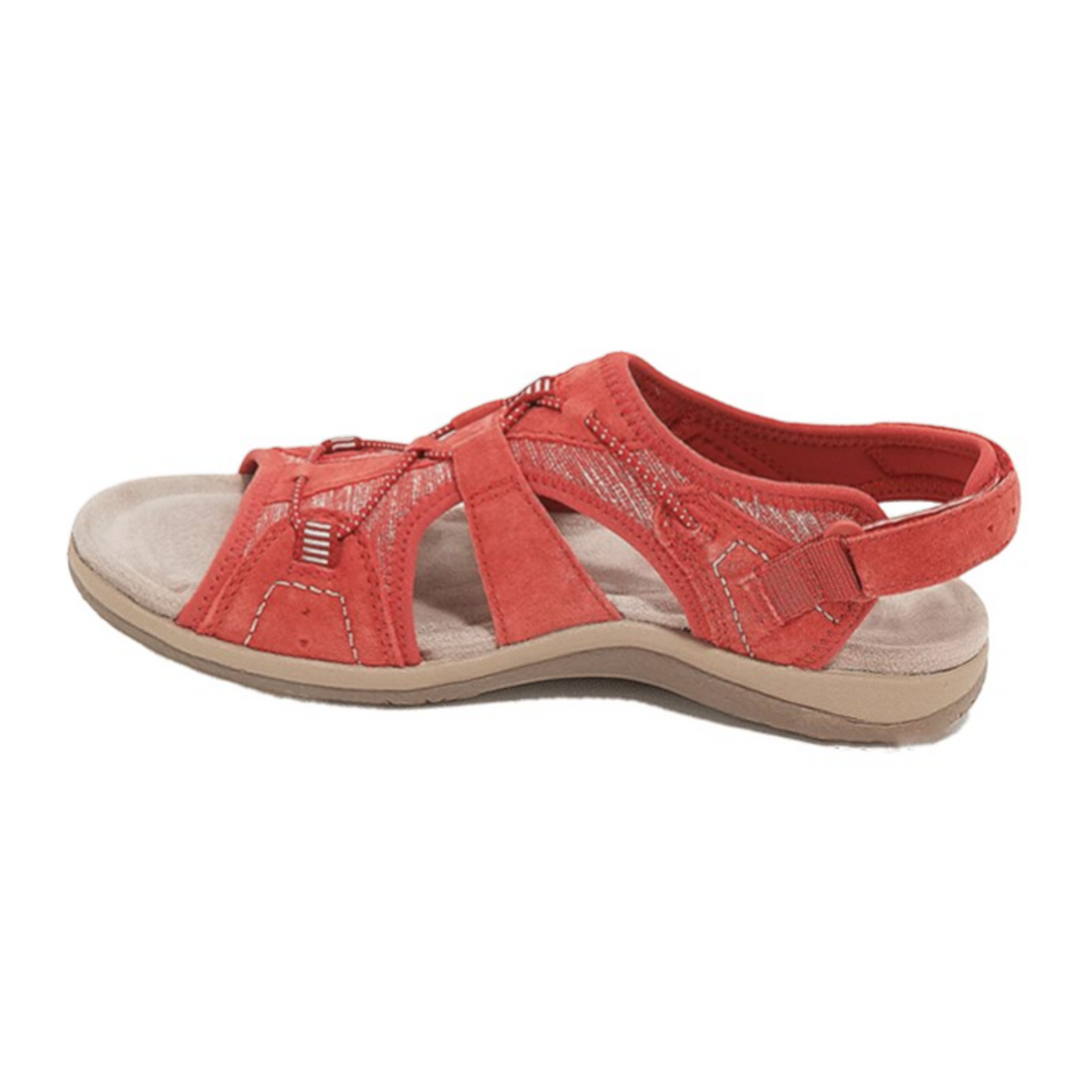 Orthopedic women's sandals with an open design, featuring adjustable straps and a cushioned footbed for comfort. 12