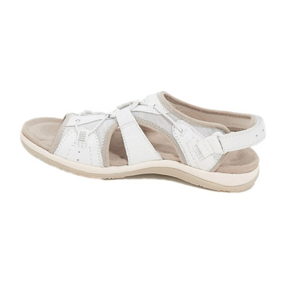 Orthopedic women's sandals with an open design, featuring adjustable straps and a cushioned footbed for comfort. 9