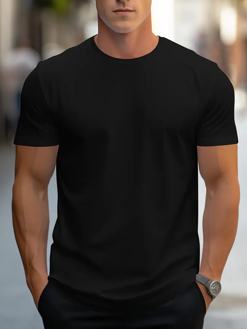 Men's short-sleeve t-shirt in white, featuring a classic crew neckline and a relaxed fit. 14
