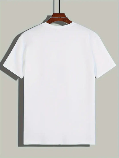 Men's short-sleeve t-shirt in white, featuring a classic crew neckline and a relaxed fit. 2