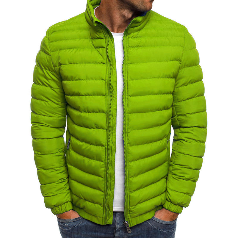 Men's puffer winter jacket with a hood and stylish detailing. 3