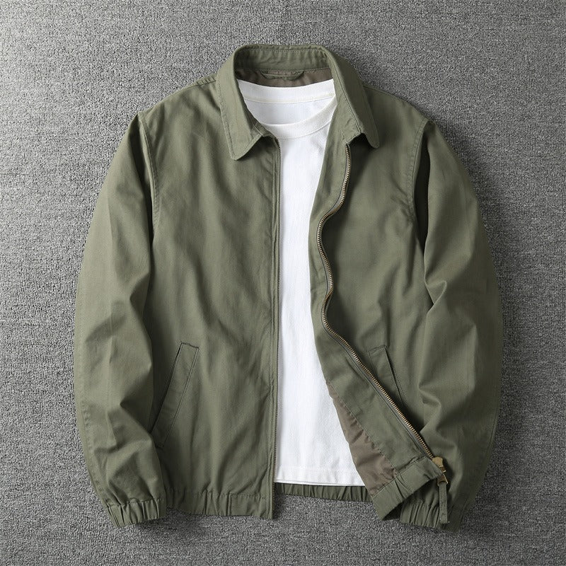 Men's lightweight jacket featuring a zip closure and elastic cuffs. 1