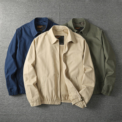 Men's lightweight jacket featuring a zip closure and elastic cuffs. 3