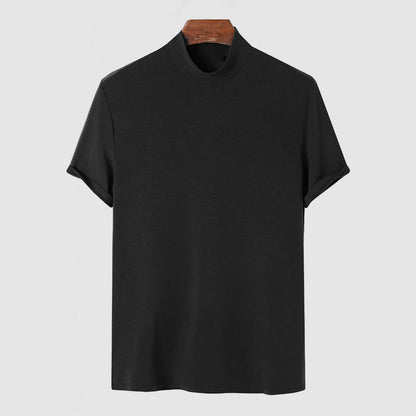 Męska t-shirt z elastycznym dopasowaniem, prezentująca prosty, klasyczny krój i krótki rę 2