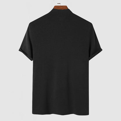 Męska t-shirt z elastycznym dopasowaniem, prezentująca prosty, klasyczny krój i krótki rę 3