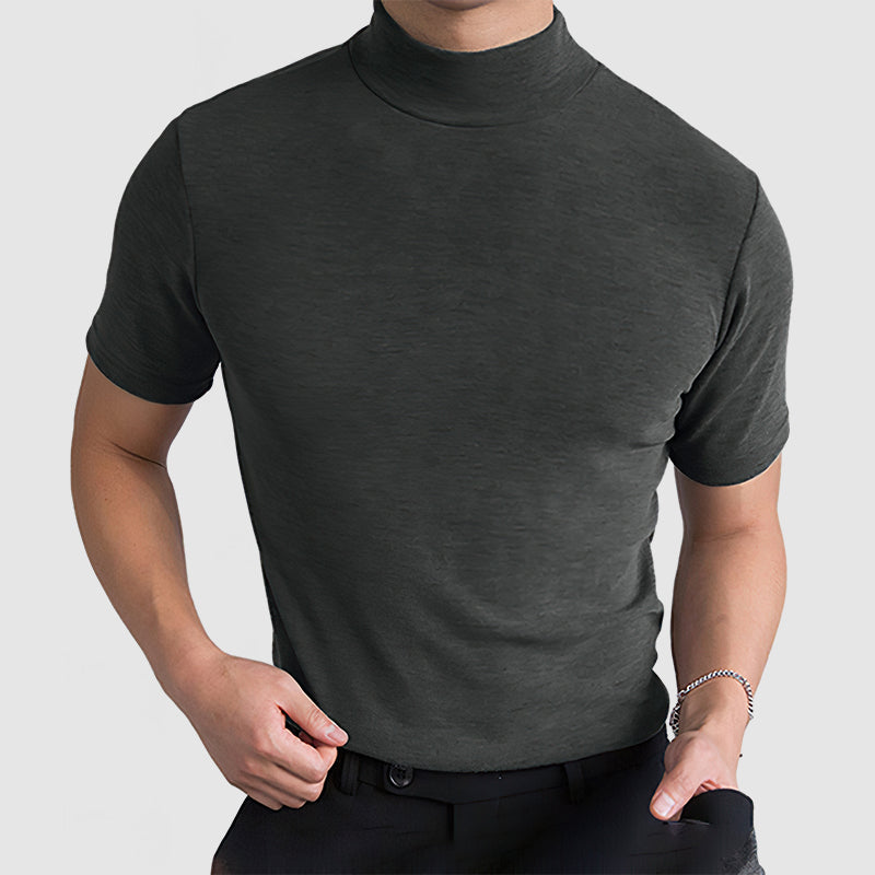 Męska t-shirt z elastycznym dopasowaniem, prezentująca prosty, klasyczny krój i krótki rę 6