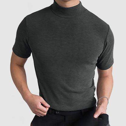 Męska t-shirt z elastycznym dopasowaniem, prezentująca prosty, klasyczny krój i krótki rę 6