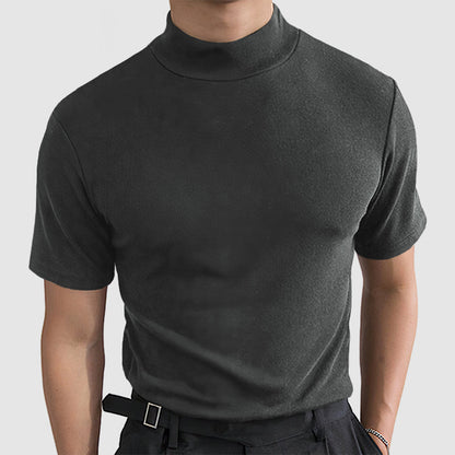 Męska t-shirt z elastycznym dopasowaniem, prezentująca prosty, klasyczny krój i krótki rę 8