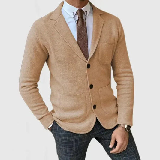 Men's smart casual blazer with a tailored fit, featuring a structured design and a contemporary silhouette. 0