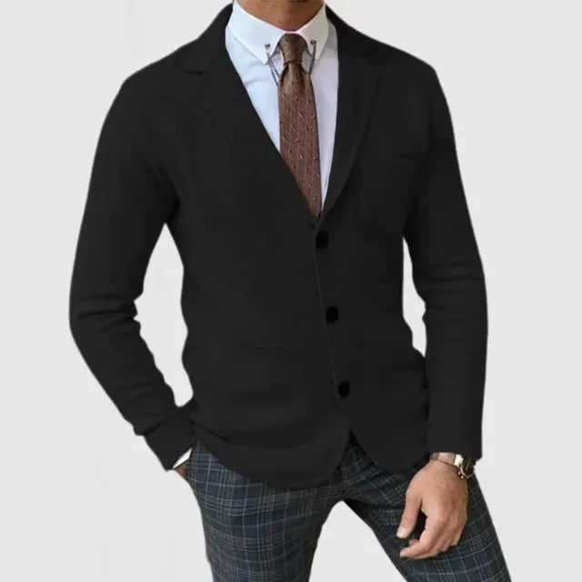 Men's smart casual blazer with a tailored fit, featuring a structured design and a contemporary silhouette. 4