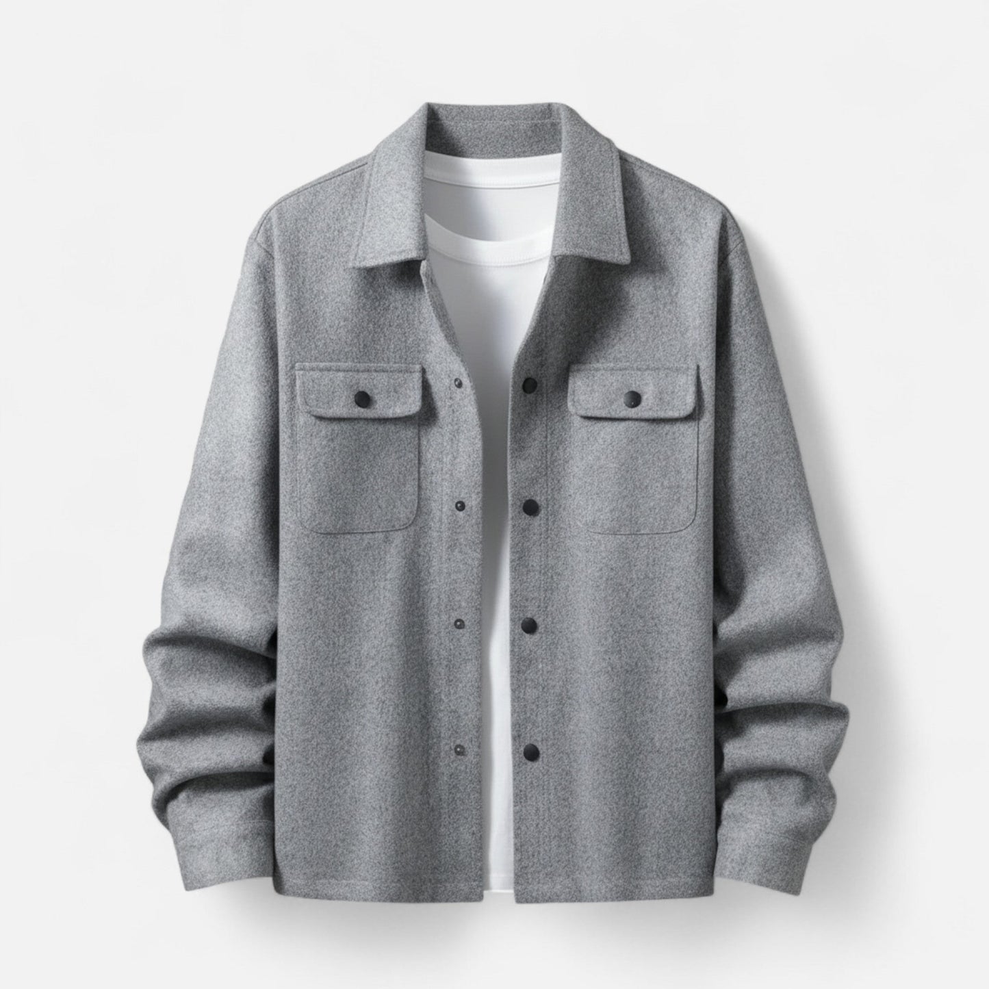 Men's tweed blazer in a classic style, featuring a tailored fit, notched lapels, and two front pockets. 9