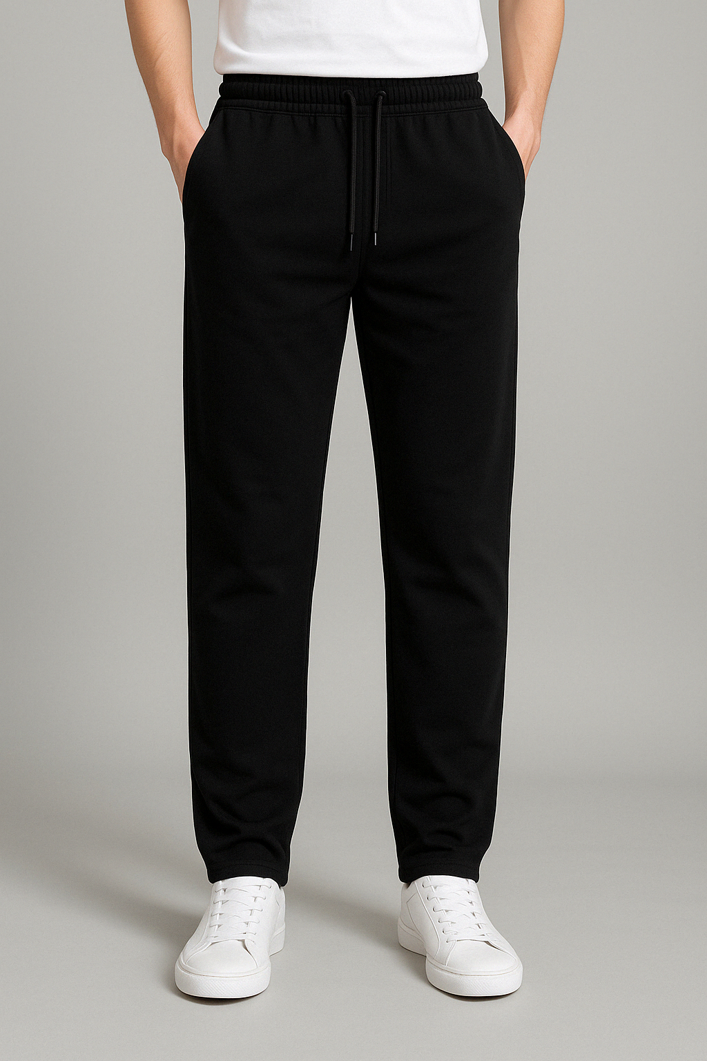 Men's sweatpants with wide legs and an elastic waistband, displayed on a neutral background. 0