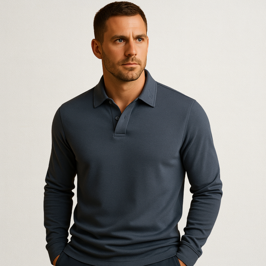 Norvavi | Klasyczna koszulka polo z długim rękawem dla męski