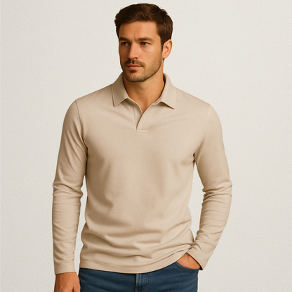 Norvavi | Klasyczna koszulka polo z długim rękawem dla męski