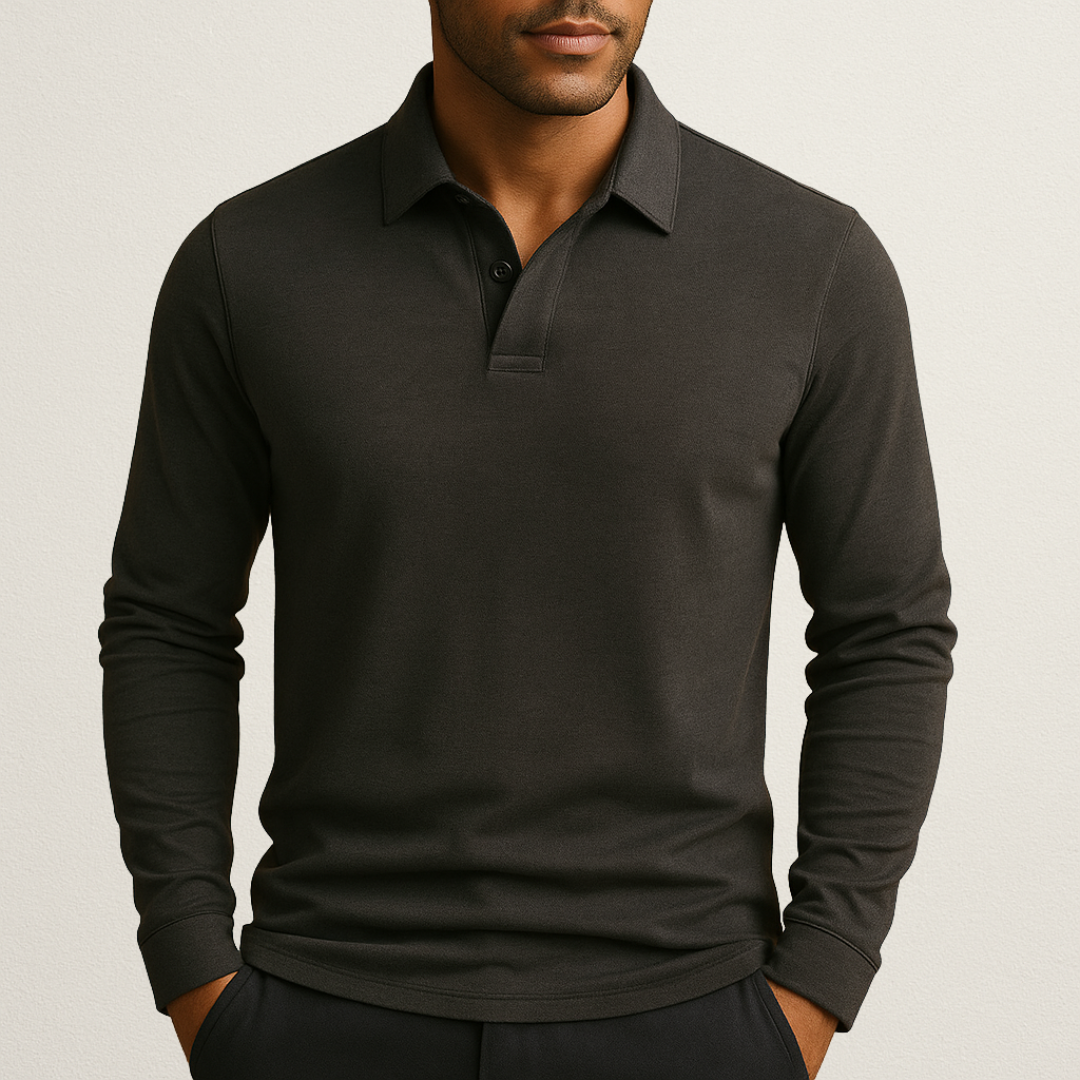 Norvavi | Klasyczna koszulka polo z długim rękawem dla męski