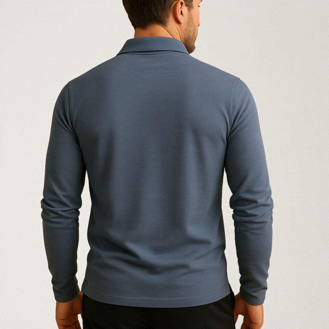 Norvavi | Klasyczna koszulka polo z długim rękawem dla męski