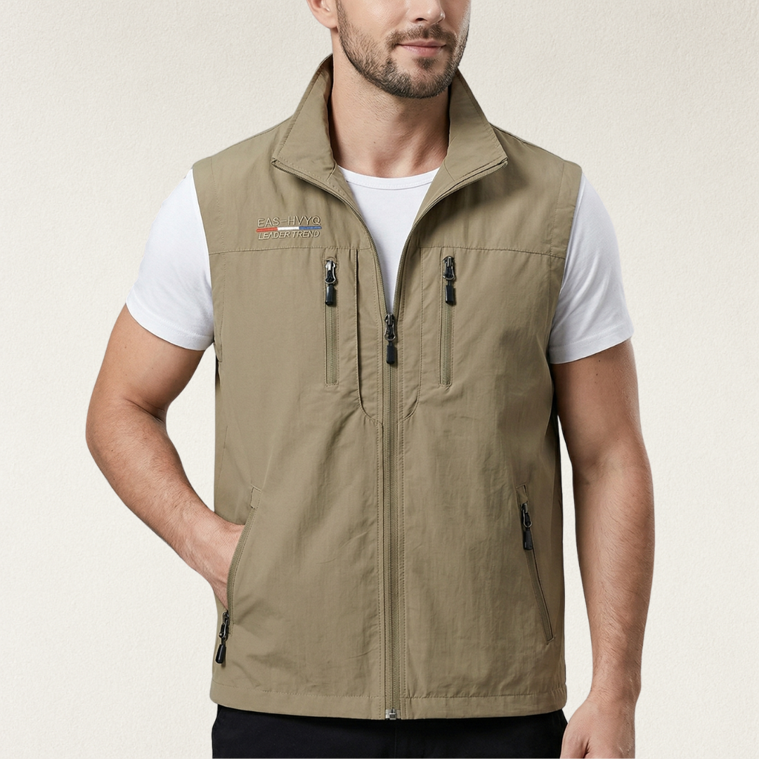 Norvavi | Męska Kamizelka Bez Rękawów z Zamkiem w Stylu Casual, Idealna do Jeansów