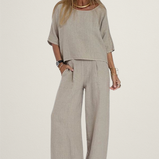 Norvavi | Damski Dres Komplet Casual z Eleganckim Wykończeniem i Luźnym Krojem