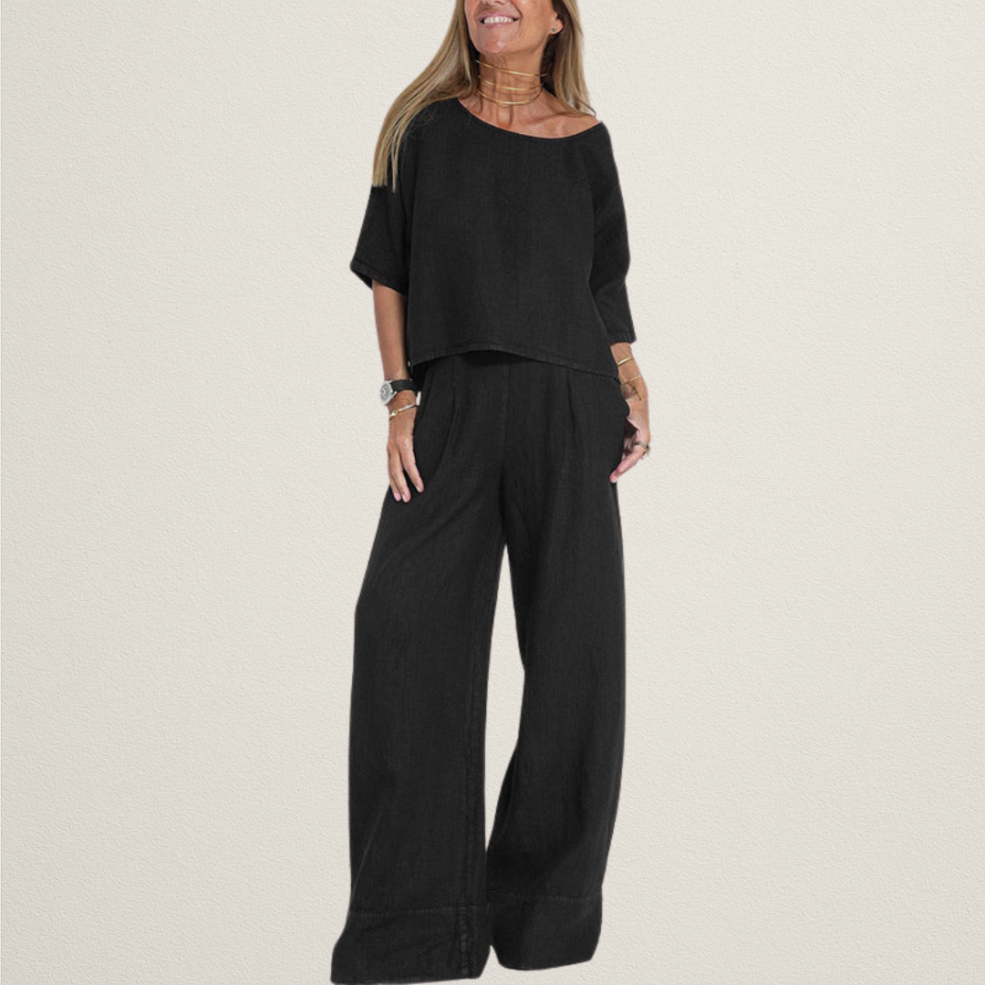 Norvavi | Damski Dres Komplet Casual z Eleganckim Wykończeniem i Luźnym Krojem