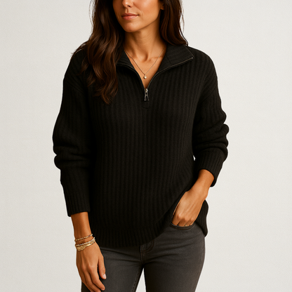 Norvavi | Elegancki damski sweter z półzamkiem i wygodnym krojem