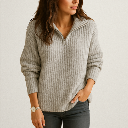 Norvavi | Elegancki damski sweter z półzamkiem i wygodnym krojem